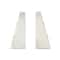 6" White Marble Geometric Curved Pyramid Decorative Bookends